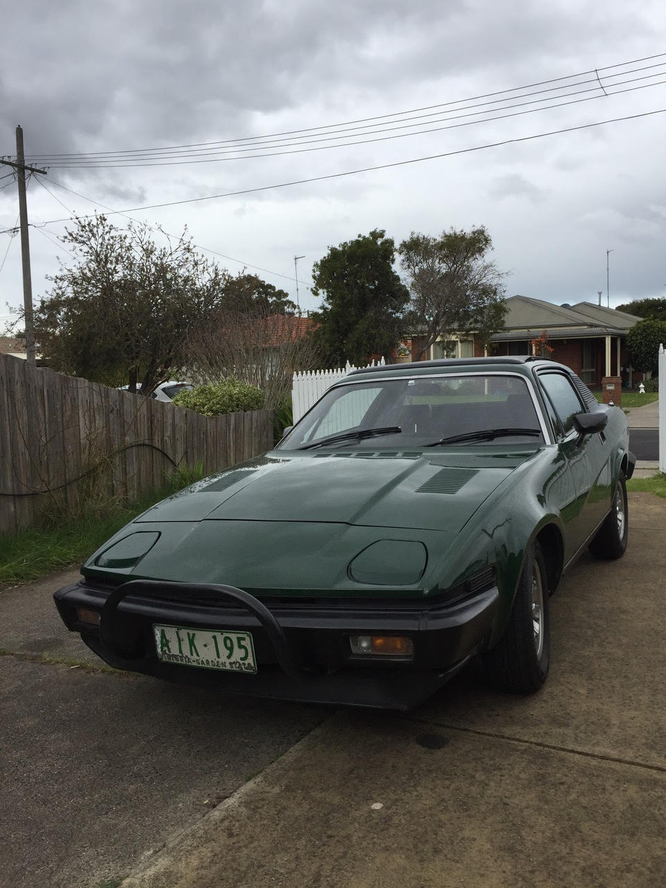 David's green TR7 for sale