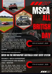 MSCA Rd 6/All Triumph Challenge & British Day Winton July 4, 2025 All British Flyer MSCA 1
