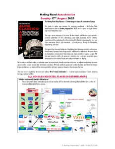 Maling Road Autoclassico Sunday 17th August 2025 Event Information Sheet pdf